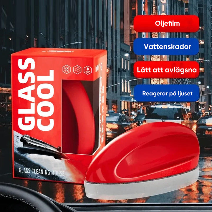 "Kristallklar bilglasrengörare, tar bort oljefilm och smuts snabbt, säker synlighet. Passar alla bilglas och speglar."