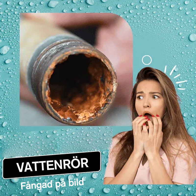 "Kristallklart badrumsfilter, avancerat 5-mikron system, skyddar mot föroreningar, enkel installation på kranar och duschar."