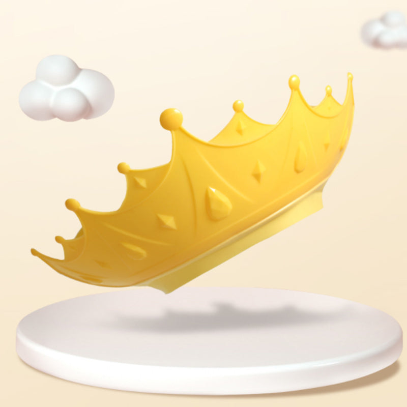 "Kronformad badmössa för barn, öronskyddande, justerbar, i PP + TPE, finns i rött, gult och blått, 15x13 cm."