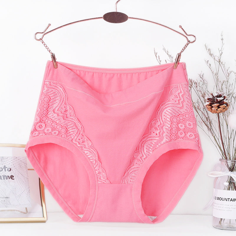 "Kvinnors plus size hög midja bomullstrosor, läckagesäkra, i olika färger: röd, beige, lila, rosa, svart."