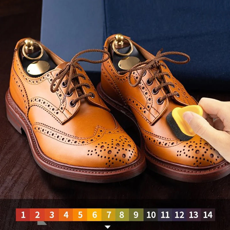 "Läderreparationskräm herrskor, flytande; återställ glans och färg, smidig applikation med svamp; 100g, flera färger."