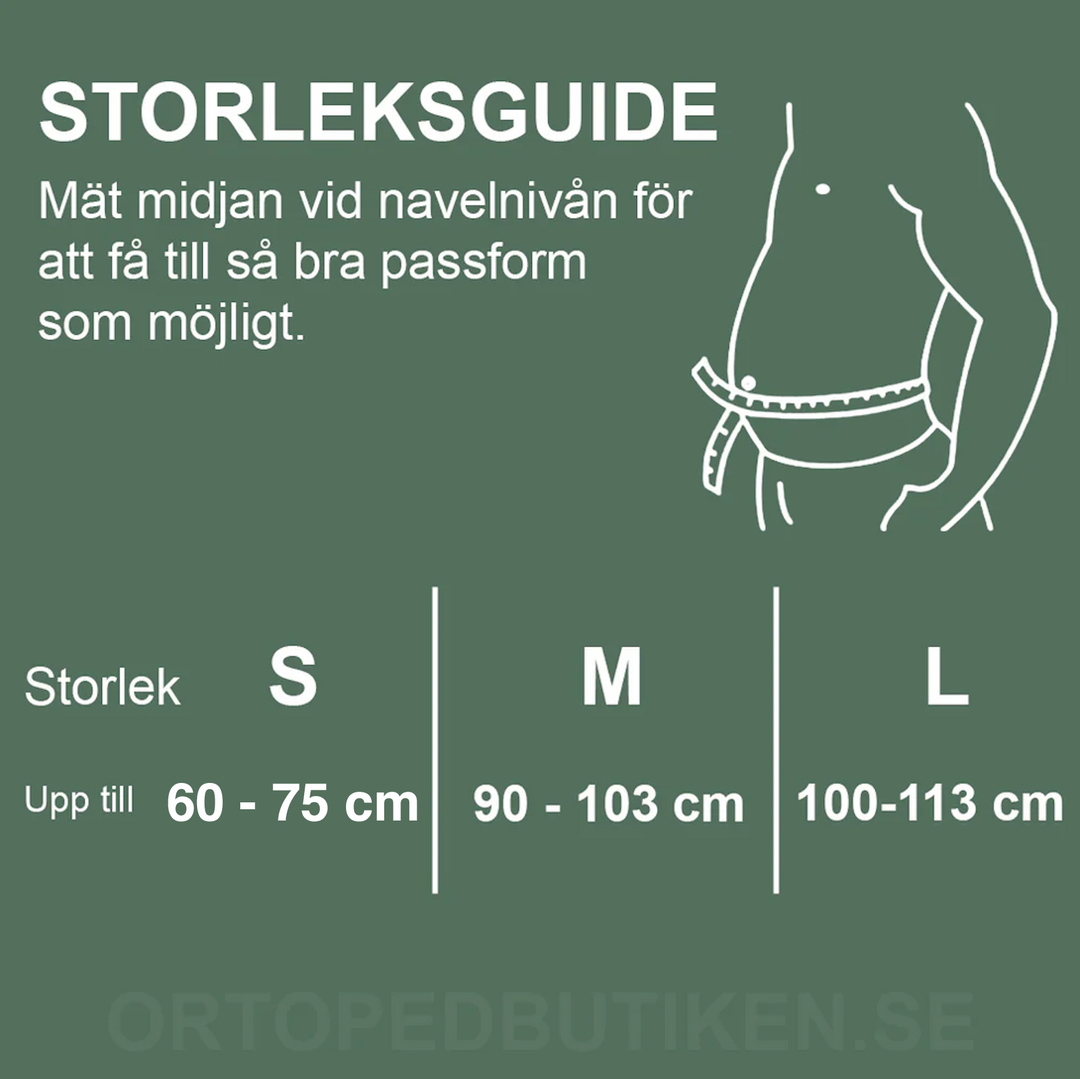 "Ländryggsstöd med antisladdteknik, svart bälte för män och kvinnor, ergonomisk design för komfort och stöd."