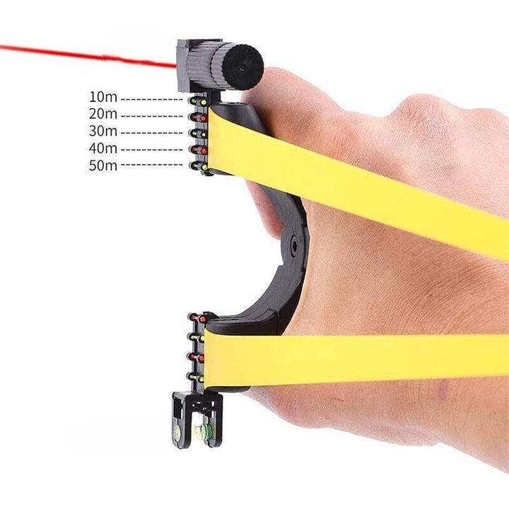 Laserstyrd slangbella i polycarbonat för utomhusbruk, kompakt och kraftfull design med exakt lasersikte för precision.