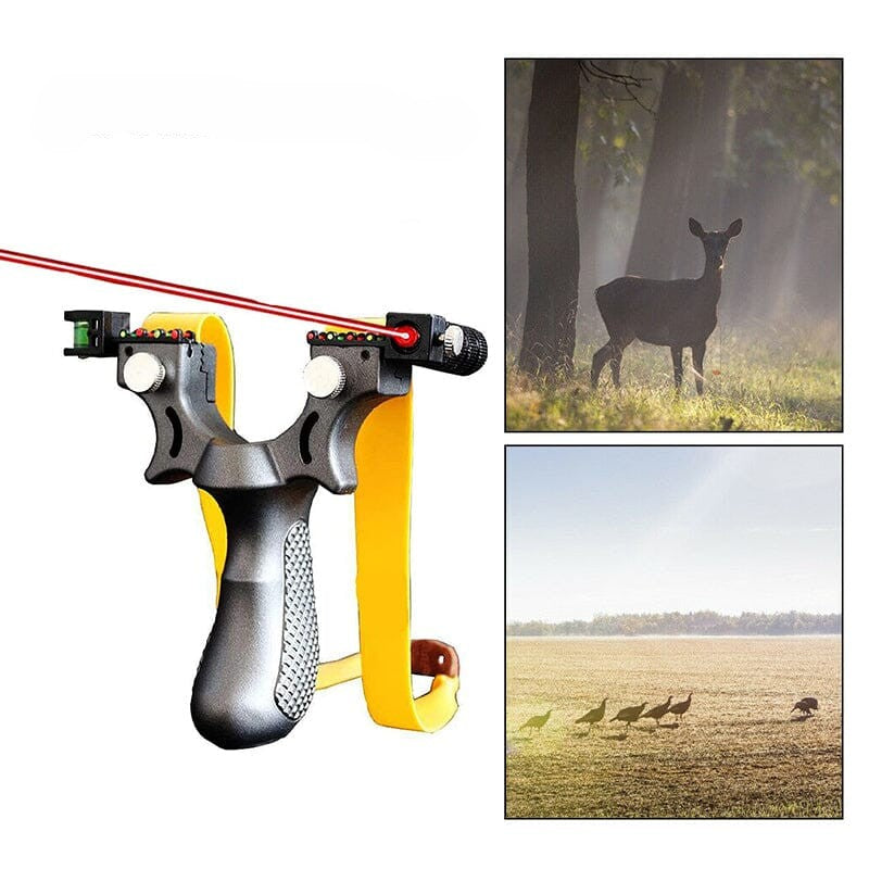 Laserstyrd slangbella i polycarbonat för utomhusbruk, kompakt och kraftfull design med exakt lasersikte för precision.