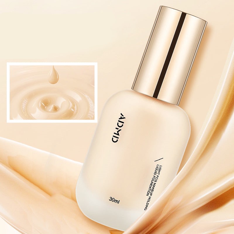 "Lätt matt foundation; flytande, fuktgivande, kollagen-berikad, för naturlig look och strålande hudton."