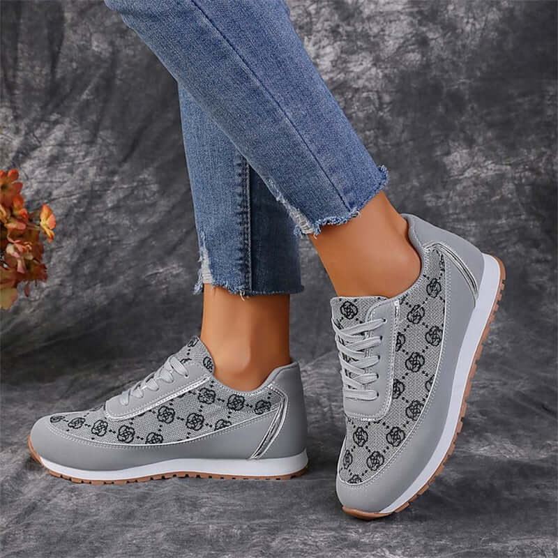 Lätta och Bekväma Sneakers för Damer med Snygg Design och Halkfri Sula - Glowseva