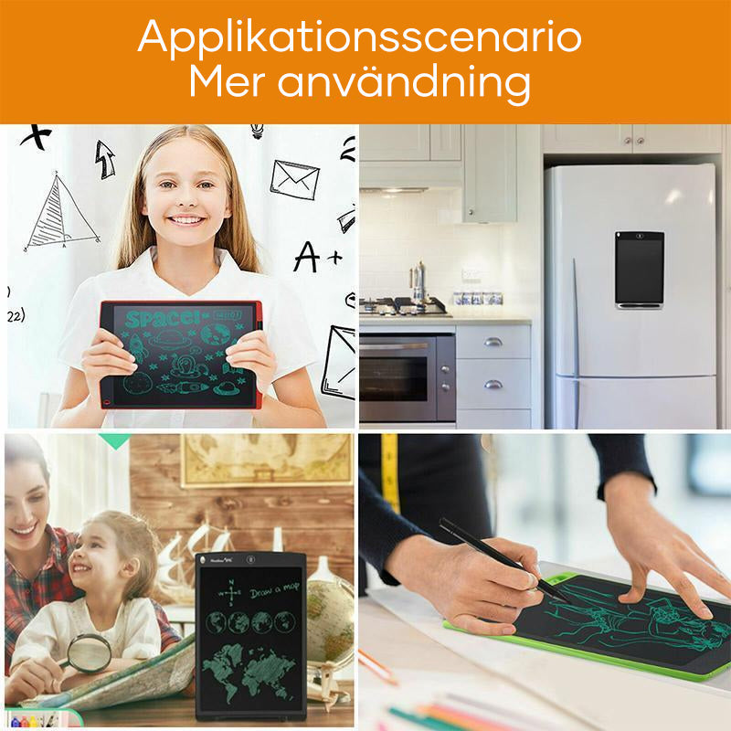 "LCD-skrivplatta för barn, lätt, tunn design, tryckkänslig yta, perfekt för ritande och skrivande, utbildning och lek"