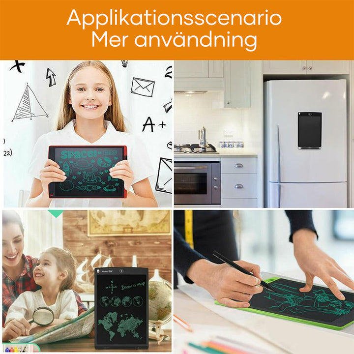 "LCD-skrivplatta för barn, lätt, tunn design, tryckkänslig yta, perfekt för ritande och skrivande, utbildning och lek"