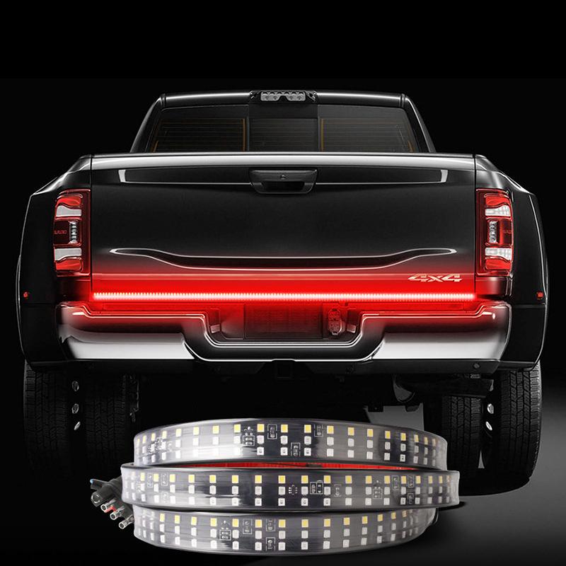 "LED ljusstång med rödlinje, stark ljusstyrka, trippel LED, för bilar, trucks & SUV:er, vattentätt silikonhölje."