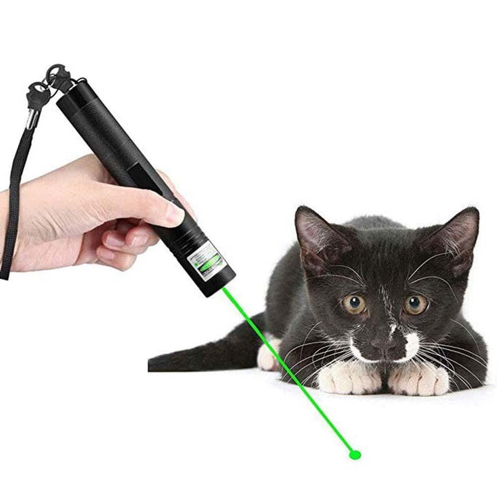 "Ljusgrön kraftfull Laserpekare 303 med robust design och lång räckvidd för presentationer och stjärnskådning."