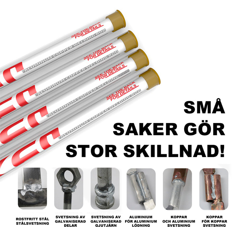 "Lödningsstänger i aluminium, lågtemperatursmältning, tunn och lång design, idealisk för DIY-projekt och reparation."