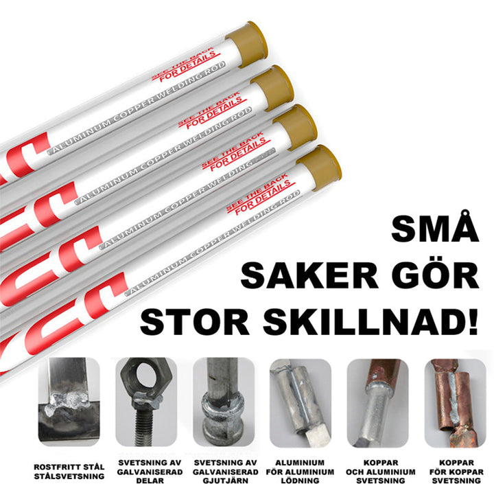 "Lödningsstänger i aluminium, lågtemperatursmältning, tunn och lång design, idealisk för DIY-projekt och reparation."