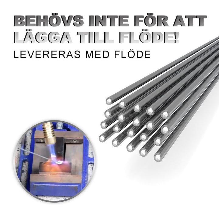 "Lödningsstänger i aluminium, lågtemperatursmältning, tunn och lång design, idealisk för DIY-projekt och reparation."