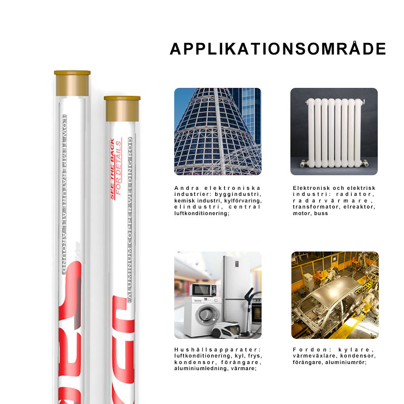 "Lödningsstänger i aluminium, lågtemperatursmältning, tunn och lång design, idealisk för DIY-projekt och reparation."