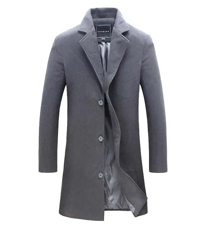 Long Slim Fit Business Coat för Män - Stil, Funktion och Komfort - Glowseva