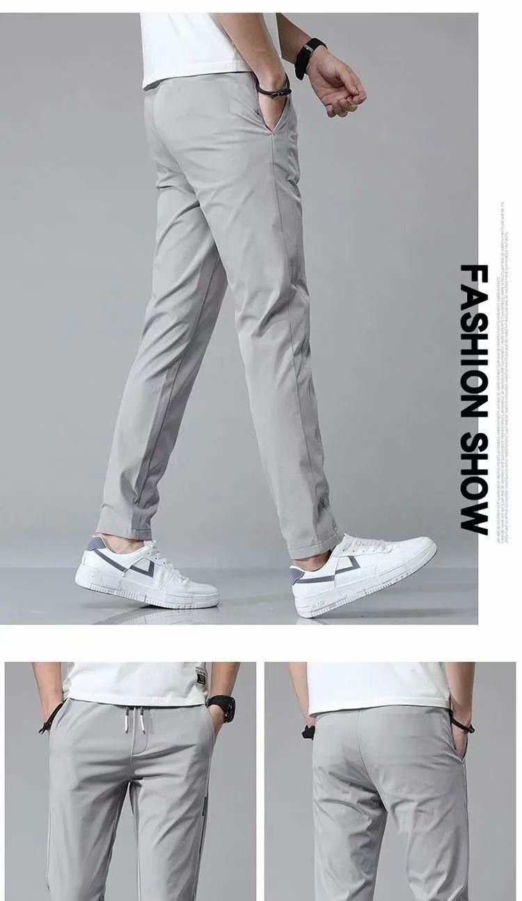 "Lösa rak sweatpants för män i koreansk stil, avslappnad passform, flerfärgade alternativ, idealiska för stil och komfort."