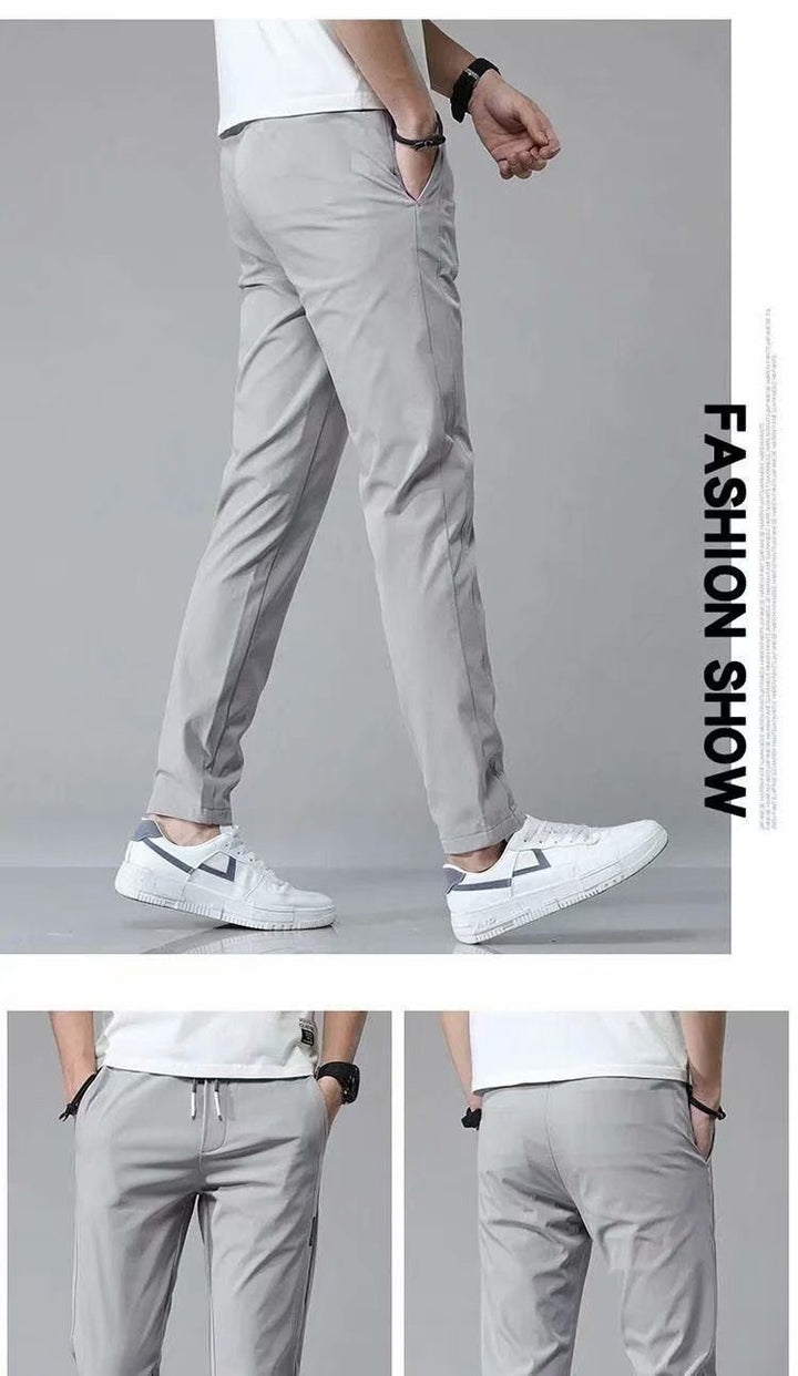 "Lösa rak sweatpants för män i koreansk stil, avslappnad passform, flerfärgade alternativ, idealiska för stil och komfort."