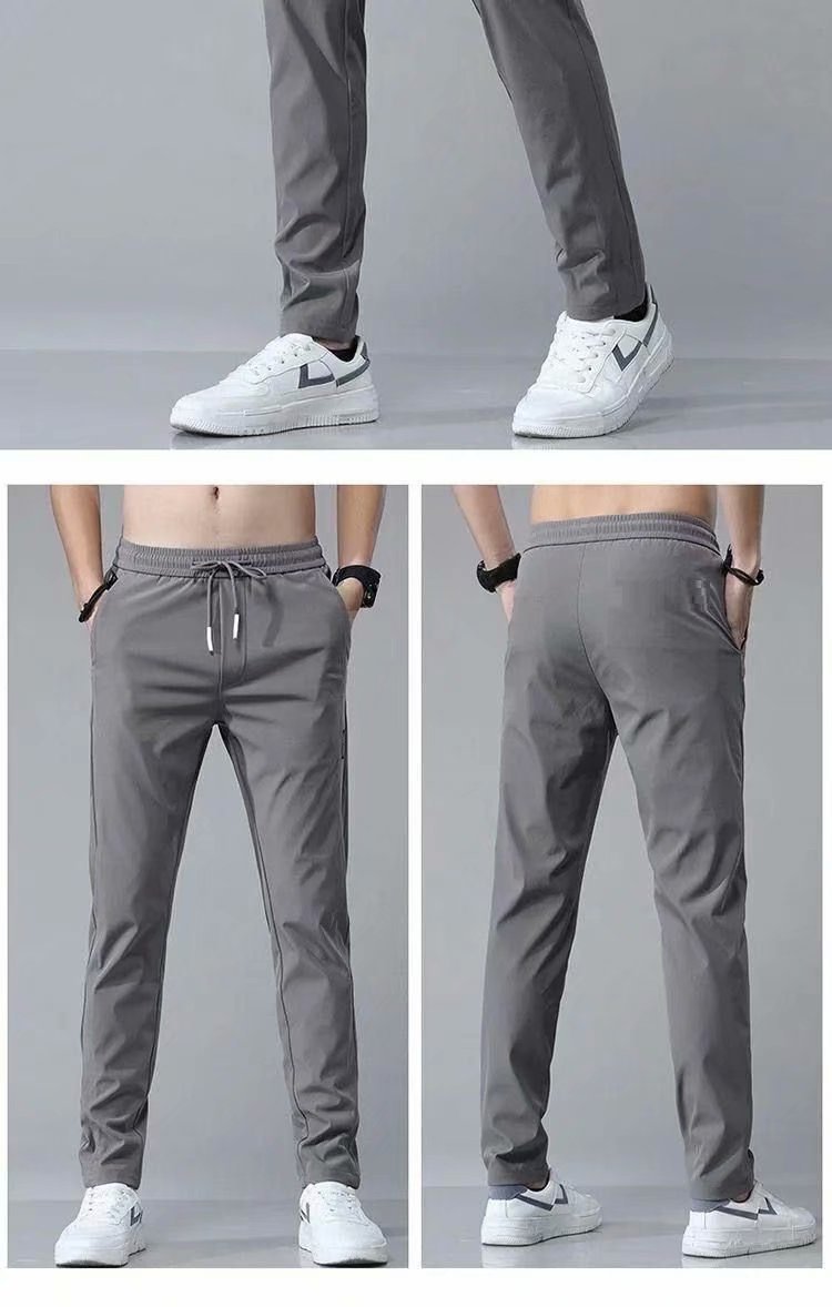 "Lösa rak sweatpants för män i koreansk stil, avslappnad passform, flerfärgade alternativ, idealiska för stil och komfort."