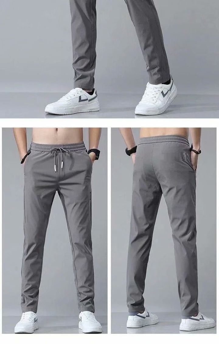 "Lösa rak sweatpants för män i koreansk stil, avslappnad passform, flerfärgade alternativ, idealiska för stil och komfort."