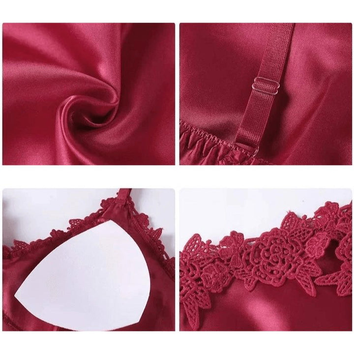 Lyxigt 5 - i - 1 satin nattklädesset - Glowseva