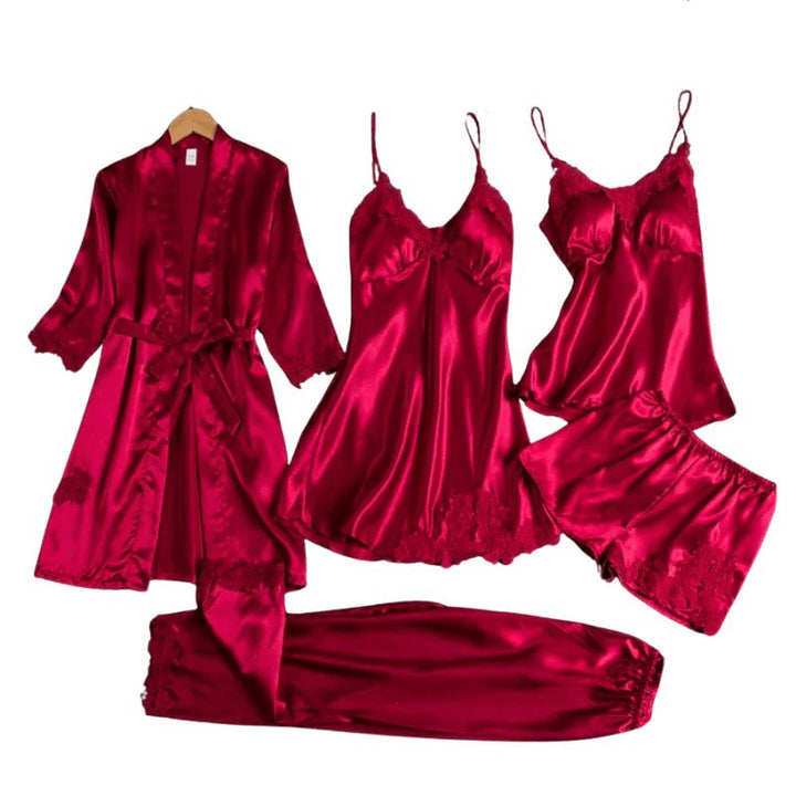 Lyxigt 5 - i - 1 satin nattklädesset - Glowseva
