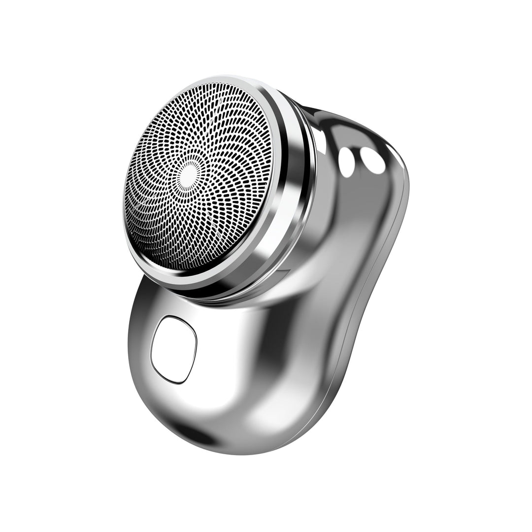 Vattentät elektrisk rakapparat för män, bärbar storlek, utmärkt för daglig ansiktsvård.