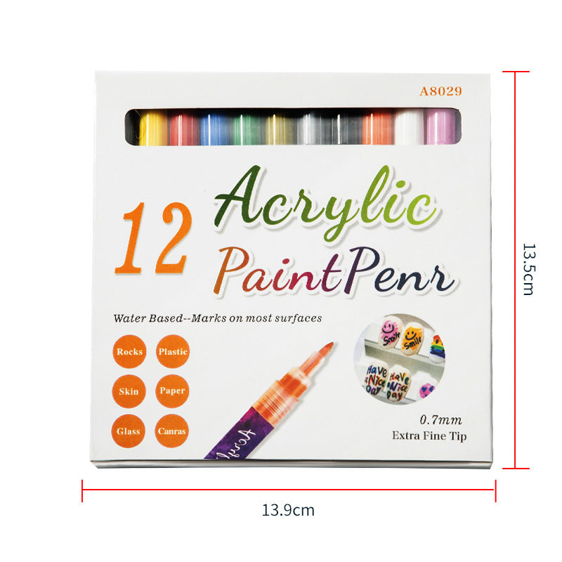 "Magic Manikyr Markör-set 12 färger, eleganta pennor för nagelkonst med ultrafina spetsar och livliga färger, nageldesign."