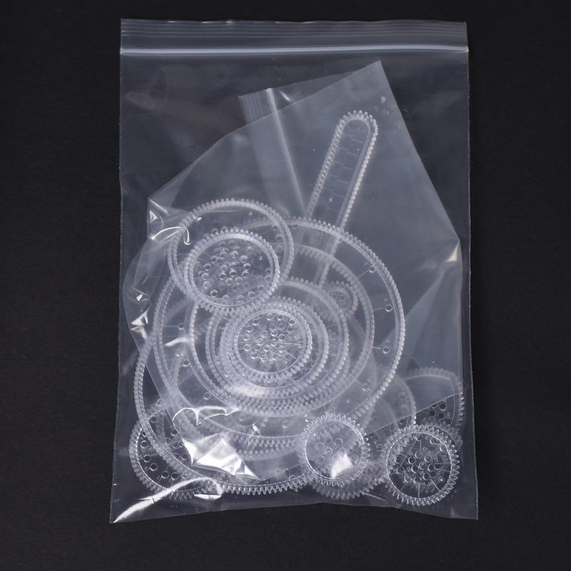 Magisk blomsterlinjal för barn, vit plast, 22 delar för kreativa ritarbeten, främjar fantasi och kognitiv utveckling.