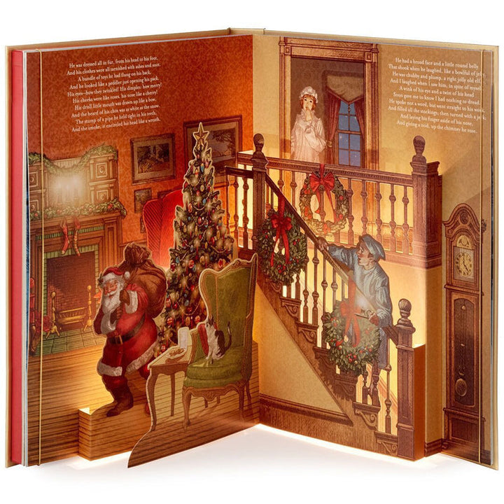 Magisk pop-up-bok med julmotiv, färgstarka illustrationer och interaktiva element för hela familjens nöje.