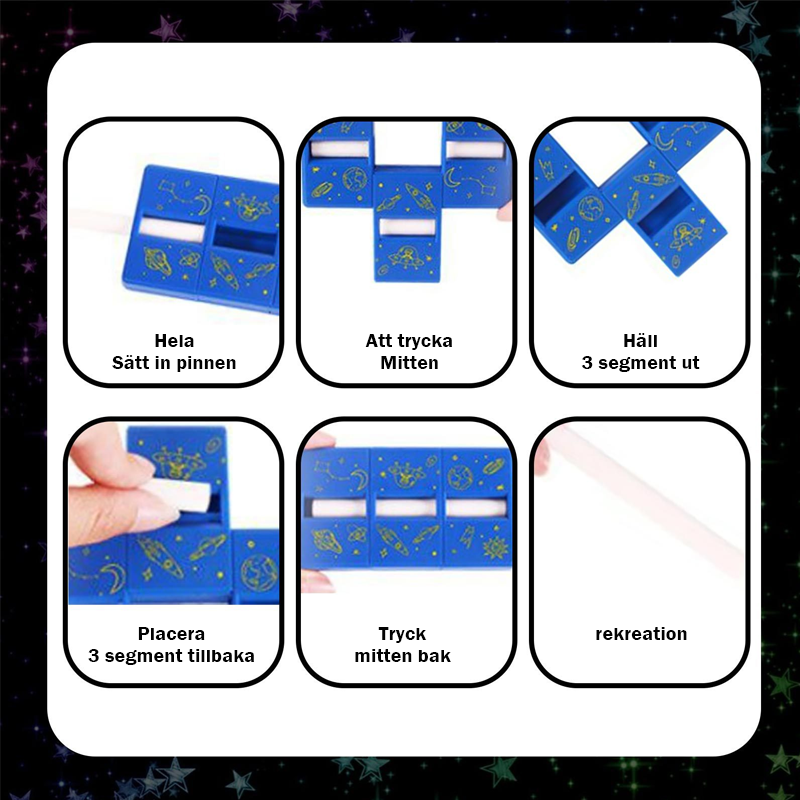 "Magiska adventsleksaker för barn, 24 överraskande fönster som avslöjar roliga och utvecklande magiska trick."