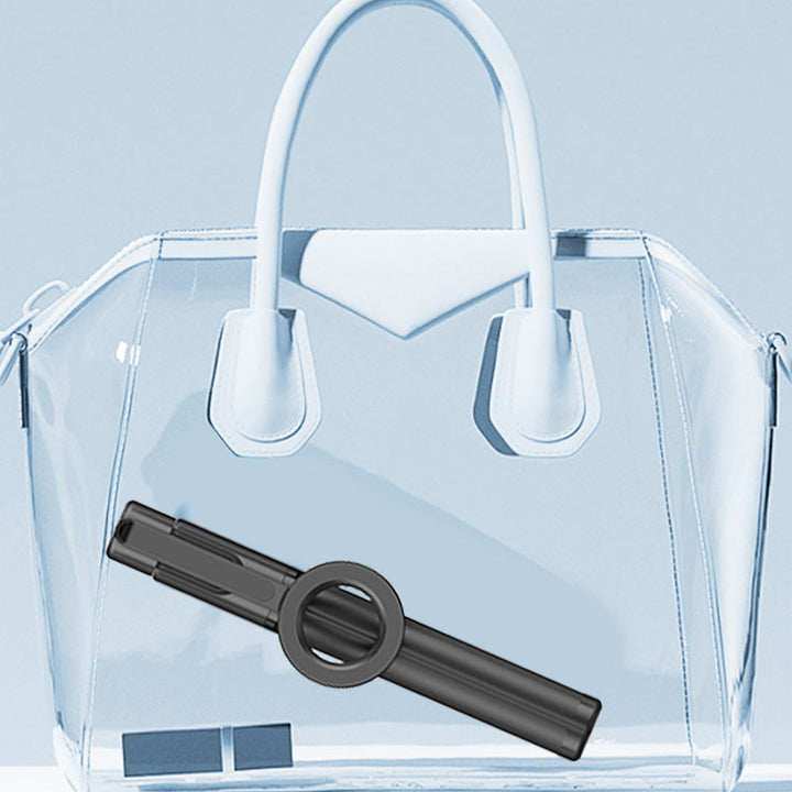 "Magnetisk selfiepinne med stativ, svart och vit, med teleskopisk design och 360° rotation för stabil och flexibel foto"