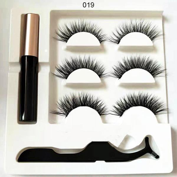 "Magnetiska återanvändbara ögonfransar med eyeliner, 5 magneter per frans, naturligt stilrent utseende"