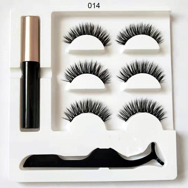 "Magnetiska återanvändbara ögonfransar med eyeliner, 5 magneter per frans, naturligt stilrent utseende"