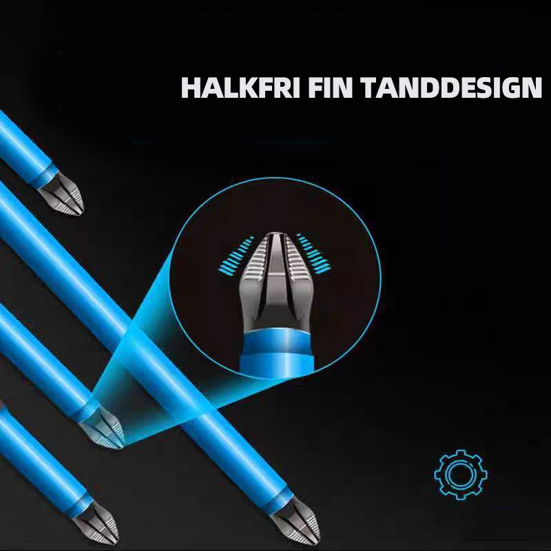 "Magnetiska skruvbits i S2 stål, silver och blå färg, med magnetiskt huvud för trä- och maskinreparationer, set om 7-21."