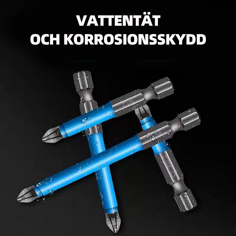 "Magnetiska skruvbits i S2 stål, silver och blå färg, med magnetiskt huvud för trä- och maskinreparationer, set om 7-21."