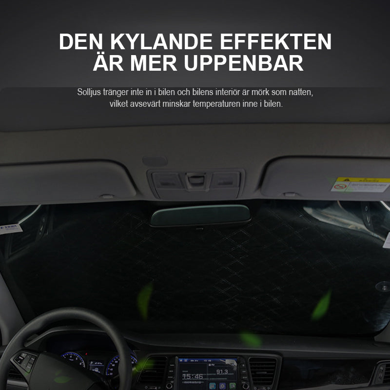 "Magnetiskt bilskydd silver, skyddar mot snö och frost, passar alla fordon, enkel installation, mått 150x105 cm."