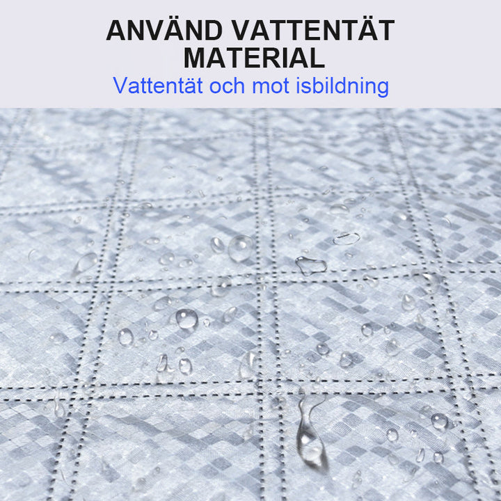 "Magnetiskt bilskydd silver, skyddar mot snö och frost, passar alla fordon, enkel installation, mått 150x105 cm."