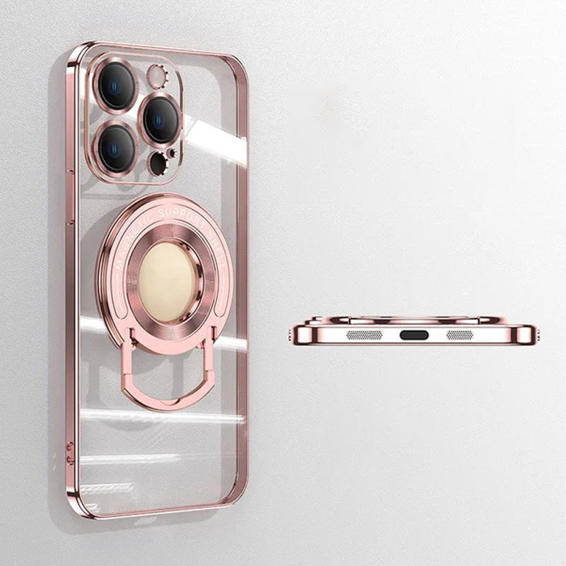 "Magnetiskt iPhone-skal med hållare, TPU-material, anti-gulning, flera färger, stilrent och funktionellt för daglig användnin