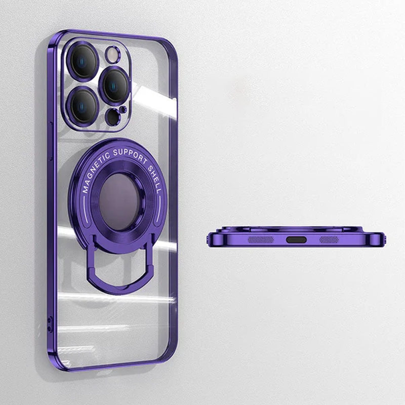 "Magnetiskt iPhone-skal med hållare, TPU-material, anti-gulning, flera färger, stilrent och funktionellt för daglig användnin