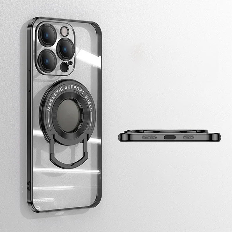 "Magnetiskt iPhone-skal med hållare, TPU-material, anti-gulning, flera färger, stilrent och funktionellt för daglig användnin