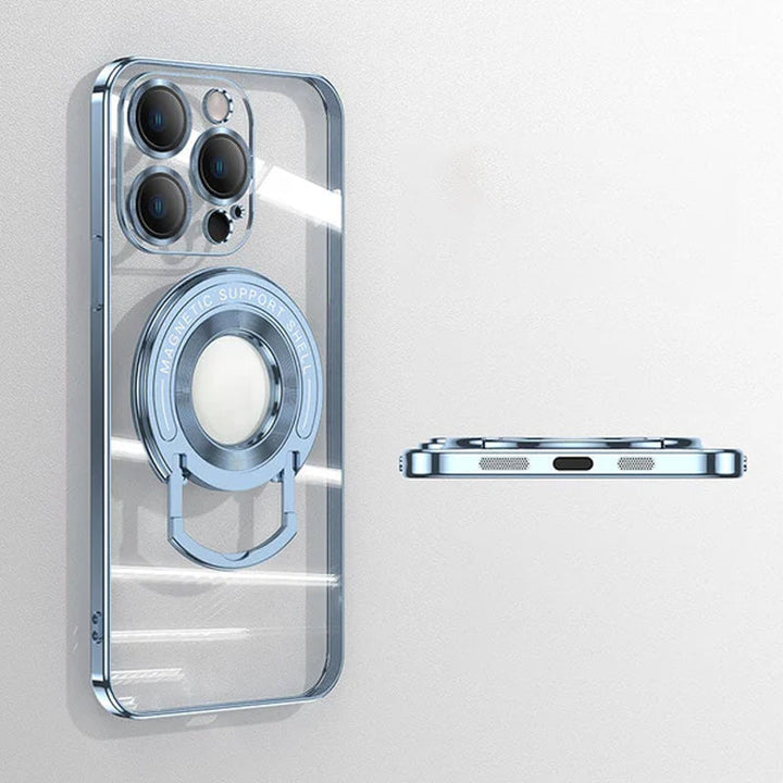 "Magnetiskt iPhone-skal med hållare, TPU-material, anti-gulning, flera färger, stilrent och funktionellt för daglig användnin