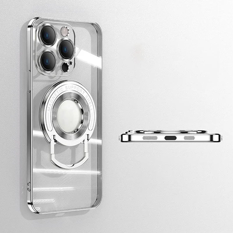 "Magnetiskt iPhone-skal med hållare, TPU-material, anti-gulning, flera färger, stilrent och funktionellt för daglig användnin