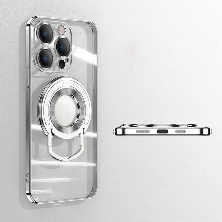 "Magnetiskt iPhone-skal med hållare, TPU-material, anti-gulning, flera färger, stilrent och funktionellt för daglig användnin