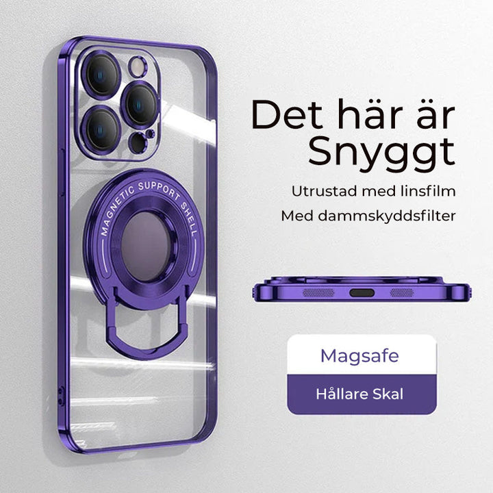 "Magnetiskt iPhone-skal med hållare, TPU-material, anti-gulning, flera färger, stilrent och funktionellt för daglig användnin