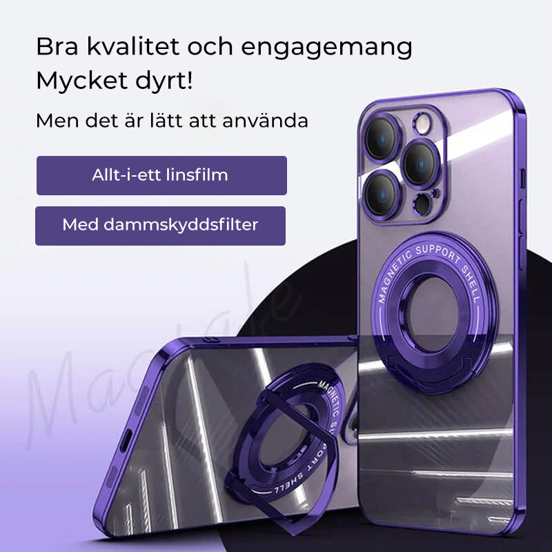 "Magnetiskt iPhone-skal med hållare, TPU-material, anti-gulning, flera färger, stilrent och funktionellt för daglig användnin