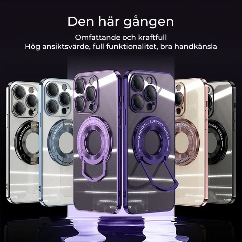 "Magnetiskt iPhone-skal med hållare, TPU-material, anti-gulning, flera färger, stilrent och funktionellt för daglig användnin