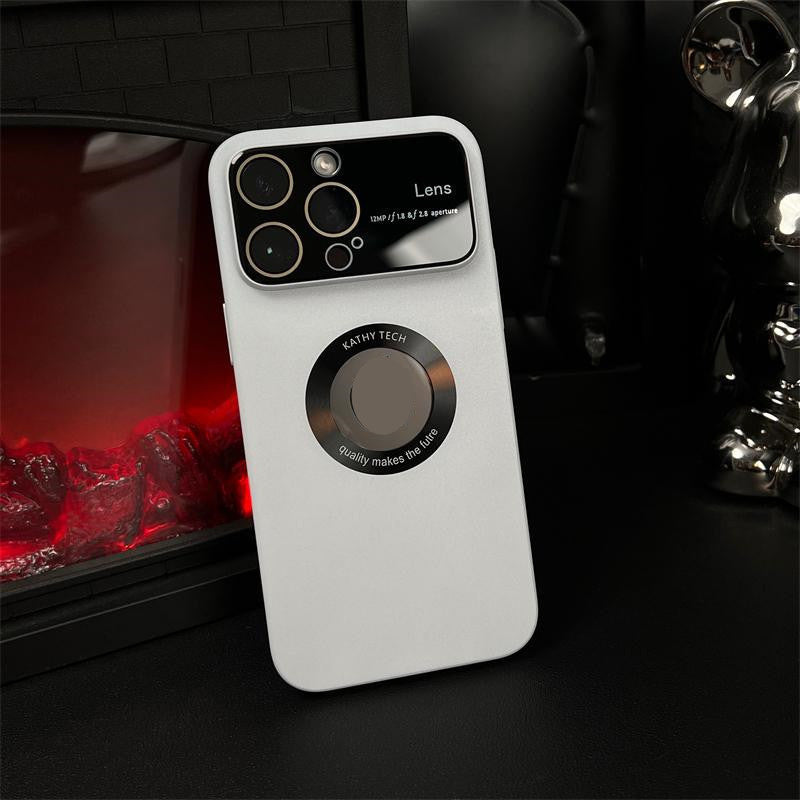 "Magnetiskt iPhonefodral med starkt skydd, 360-graders skydd, kristallklar design, laddstöd, dammtät funktion."