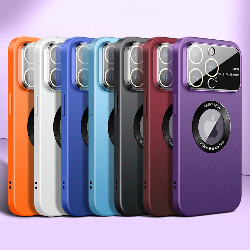"Magnetiskt iPhonefodral med starkt skydd, 360-graders skydd, kristallklar design, laddstöd, dammtät funktion."