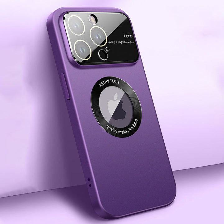 "Magnetiskt iPhonefodral med starkt skydd, 360-graders skydd, kristallklar design, laddstöd, dammtät funktion."