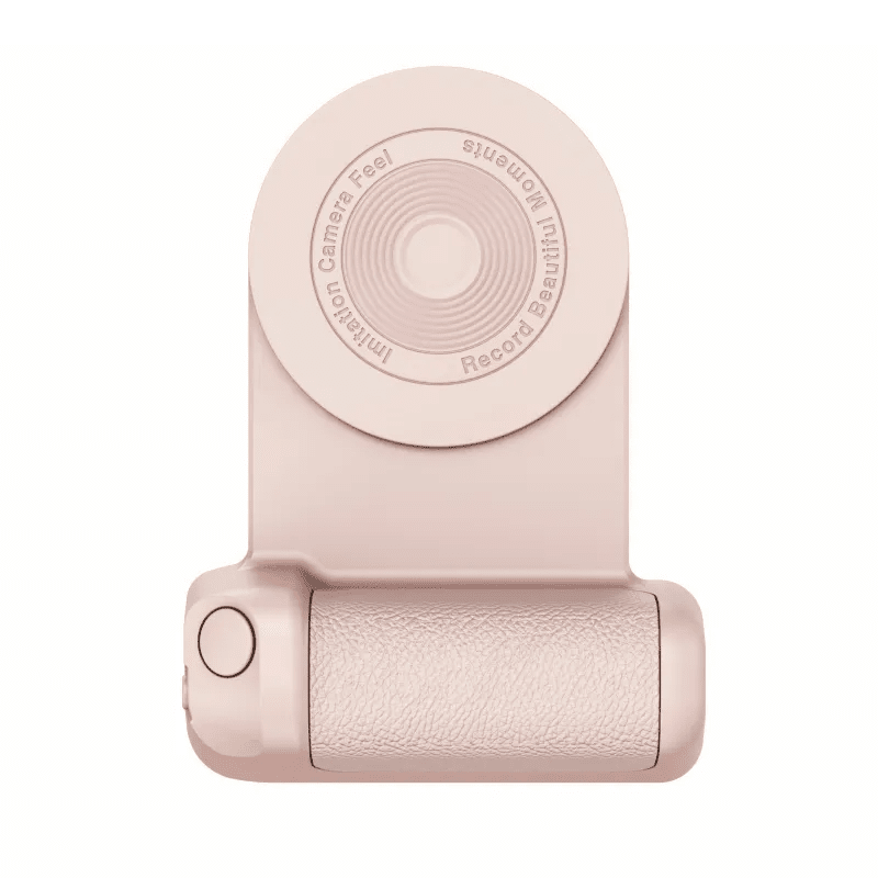"Magnetiskt kamerahandtag med svart Bluetooth-fäste, ergonomiskt designad för stabil fotografering med smartphones"